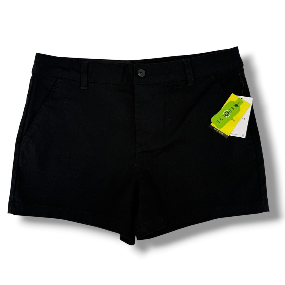 Volcom Frochickie Short Youth Girls Size 14 Black Chino Shorts 3" Inseam